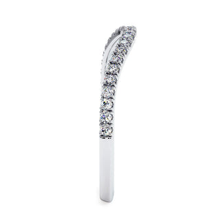 Demi-Alliance Diamants Wagram, diamants de laboratoire, or blanc 18 carats ou platine 950 — Maison Laveran Paris