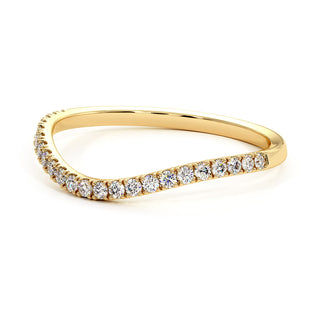 Demi-Alliance Diamants Wagram, diamants de laboratoire, or jaune 18 carats — Maison Laveran Paris