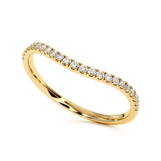 Demi-Alliance Diamants Wagram, diamants de laboratoire, or jaune 18 carats — Maison Laveran Paris