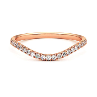 Demi-Alliance Diamants Wagram, diamants de laboratoire, or rose 18 carats — Maison Laveran Paris