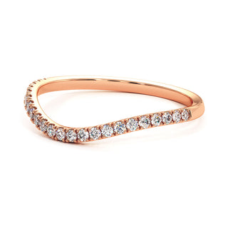 Demi-Alliance Diamants Wagram, diamants de laboratoire, or rose 18 carats — Maison Laveran Paris