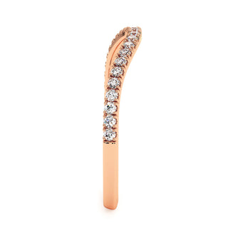 Demi-Alliance Diamants Wagram, diamants de laboratoire, or rose 18 carats — Maison Laveran Paris