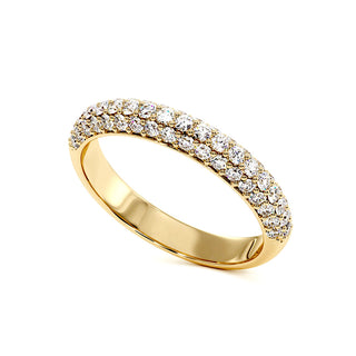 Demi-Alliance Victor Hugo, diamants de laboratoire, or jaune 18 carats — Maison Laveran Paris
