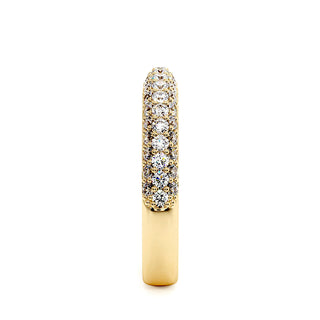 Demi-Alliance Victor Hugo, diamants de laboratoire, or jaune 18 carats — Maison Laveran Paris