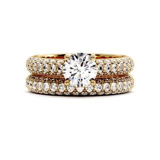 Demi-Alliance Victor Hugo, diamants de laboratoire, or jaune 18 carats — Maison Laveran Paris
