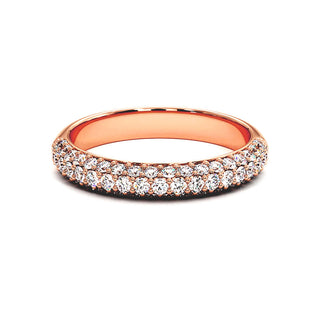 Demi-Alliance Victor Hugo, diamants de laboratoire, or rose 18 carats — Maison Laveran Paris