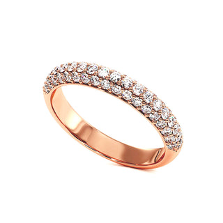 Demi-Alliance Victor Hugo, diamants de laboratoire, or rose 18 carats — Maison Laveran Paris