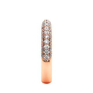 Demi-Alliance Victor Hugo, diamants de laboratoire, or rose 18 carats — Maison Laveran Paris