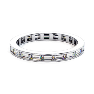 Alliance Concorde Diamants Baguettes Horizontal, diamants de laboratoire, or blanc 18 carats ou platine 950 — Maison Laveran Paris