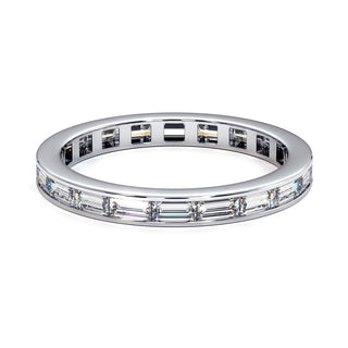 Alliance Concorde Diamants Baguettes Horizontal, diamants de laboratoire, or blanc 18 carats ou platine 950 — Maison Laveran Paris