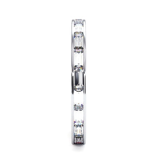 Alliance Concorde Diamants Baguettes Horizontal, diamants de laboratoire, or blanc 18 carats ou platine 950 — Maison Laveran Paris