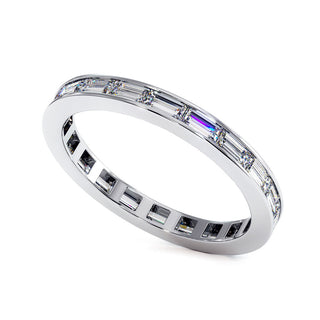 Alliance Concorde Diamants Baguettes Horizontal, diamants de laboratoire, or blanc 18 carats ou platine 950 — Maison Laveran Paris
