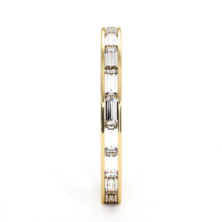 Alliance Concorde Diamants Baguettes Horizontal, diamants de laboratoire, or jaune 18 carats — Maison Laveran Paris
