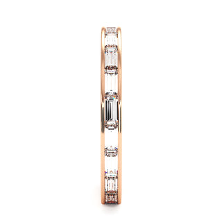 Alliance Concorde Diamants Baguettes Horizontal, diamants de laboratoire, or rose 18 carats — Maison Laveran Paris