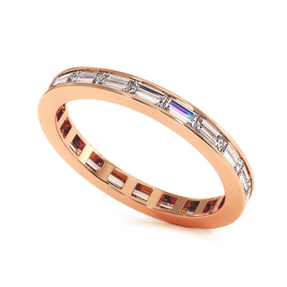 Alliance Concorde Diamants Baguettes Horizontal, diamants de laboratoire, or rose 18 carats — Maison Laveran Paris