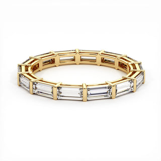 Alliance Montaigne Diamants Baguettes, tour complet de diamants baguettes de laboratoire, or jaune 18 carats — Maison Laveran Paris