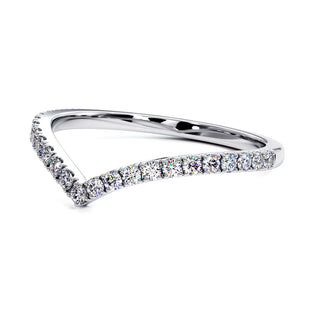 Demi-Alliance Diamants Trocadéro, diamants de laboratoire, or blanc 18 carats ou platine 950 — Maison Laveran Paris