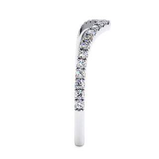 Demi-Alliance Diamants Trocadéro, diamants de laboratoire, or blanc 18 carats ou platine 950 — Maison Laveran Paris