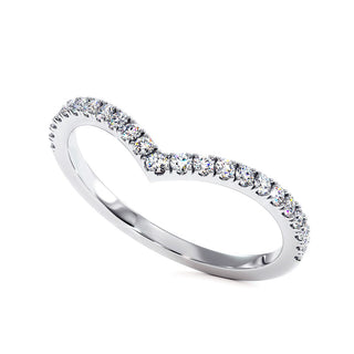 Demi-Alliance Diamants Trocadéro, diamants de laboratoire, or blanc 18 carats ou platine 950 — Maison Laveran Paris