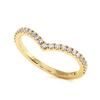 Demi-Alliance Diamants Trocadéro, diamants de laboratoire, or jaune 18 carats — Maison Laveran Paris