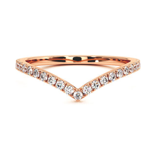 Demi-Alliance Diamants Trocadéro, diamants de laboratoire, or rose 18 carats — Maison Laveran Paris