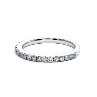 Demi-Alliance Vendôme, diamants de laboratoire, or blanc 18 carats ou platine 950 — Maison Laveran Paris