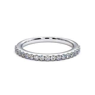 Demi-Alliance Vendôme, diamants de laboratoire, or blanc 18 carats ou platine 950 — Maison Laveran Paris