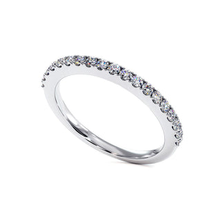 Demi-Alliance Vendôme, diamants de laboratoire, or blanc 18 carats ou platine 950 — Maison Laveran Paris