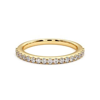 Demi-Alliance Vendôme, diamants de laboratoire, or jaune 18 carats — Maison Laveran Paris