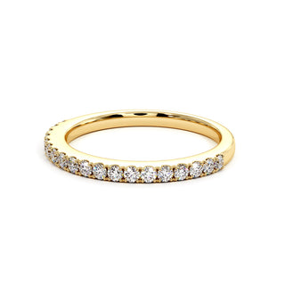Demi-Alliance Vendôme, diamants de laboratoire, or jaune 18 carats — Maison Laveran Paris