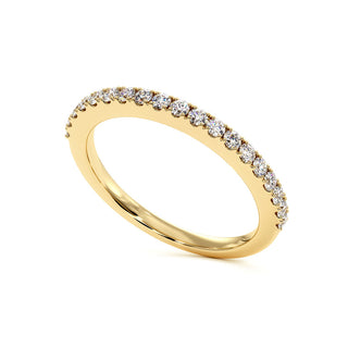 Demi-Alliance Vendôme, diamants de laboratoire, or jaune 18 carats — Maison Laveran Paris