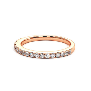 Demi-Alliance Vendôme, diamants de laboratoire, or rose 18 carats — Maison Laveran Paris
