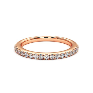 Demi-Alliance Vendôme, diamants de laboratoire, or rose 18 carats — Maison Laveran Paris