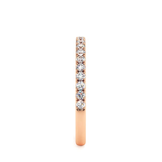 Demi-Alliance Vendôme, diamants de laboratoire, or rose 18 carats — Maison Laveran Paris