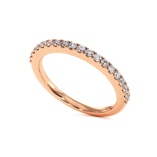 Demi-Alliance Vendôme, diamants de laboratoire, or rose 18 carats — Maison Laveran Paris