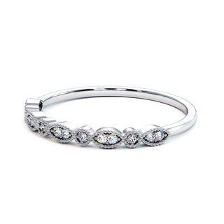 Demi-Alliance Diamants Saint Honoré, diamants de laboratoire, or blanc 18 carats ou platine 950 — Maison Laveran Paris