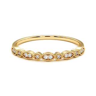 Demi-Alliance Diamants Saint Honoré, diamants de laboratoire, or jaune 18 carats — Maison Laveran Paris