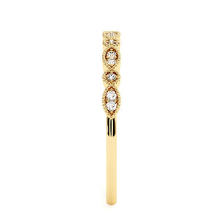 Demi-Alliance Diamants Saint Honoré, diamants de laboratoire, or jaune 18 carats — Maison Laveran Paris