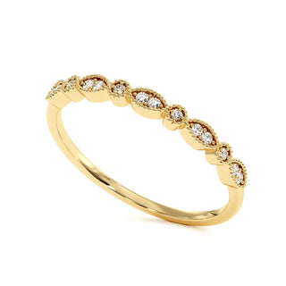 Demi-Alliance Diamants Saint Honoré, diamants de laboratoire, or jaune 18 carats — Maison Laveran Paris