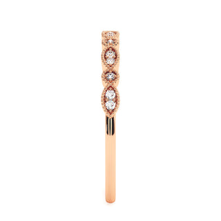 Demi-Alliance Diamants Saint Honoré, diamants de laboratoire, or rose 18 carats — Maison Laveran Paris