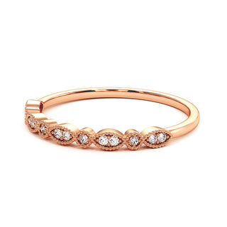 Demi-Alliance Diamants Saint Honoré, diamants de laboratoire, or rose 18 carats — Maison Laveran Paris