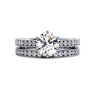 Alliance Concorde Diamants Ronds, diamants de laboratoire, or blanc 18 carats ou platine 950 — Maison Laveran Paris