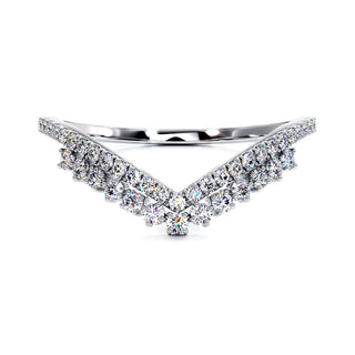 Demi-Alliance Trocadéro Haute Joaillerie, diamants de laboratoire, or blanc 18 carats ou platine 950 — Maison Laveran Paris