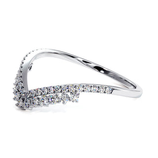 Demi-Alliance Trocadéro Haute Joaillerie, diamants de laboratoire, or blanc 18 carats ou platine 950 — Maison Laveran Paris