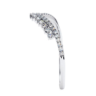 Demi-Alliance Trocadéro Haute Joaillerie, diamants de laboratoire, or blanc 18 carats ou platine 950 — Maison Laveran Paris