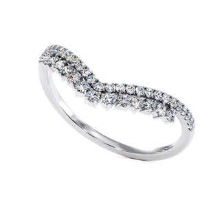 Demi-Alliance Trocadéro Haute Joaillerie, diamants de laboratoire, or blanc 18 carats ou platine 950 — Maison Laveran Paris