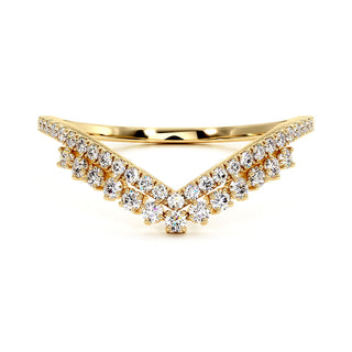 Demi-Alliance Trocadéro Haute Joaillerie, diamants de laboratoire, or jaune 18 carats — Maison Laveran Paris