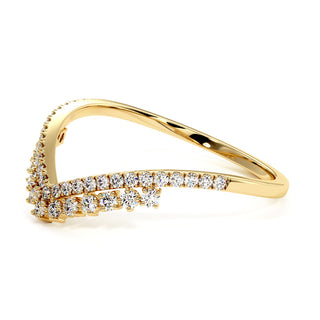 Demi-Alliance Trocadéro Haute Joaillerie, diamants de laboratoire, or jaune 18 carats — Maison Laveran Paris