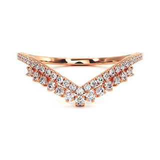 Demi-Alliance Trocadéro Haute Joaillerie, diamants de laboratoire, or rose 18 carats — Maison Laveran Paris
