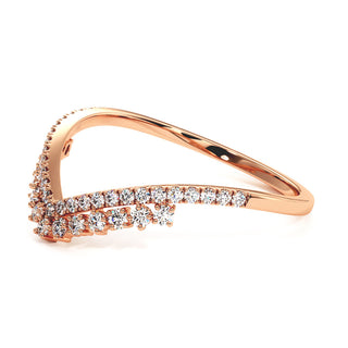 Demi-Alliance Trocadéro Haute Joaillerie, diamants de laboratoire, or rose 18 carats — Maison Laveran Paris